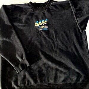 Vintage 90s DARE To Keep Kids Off Drugs NEON Sweatshirt XL